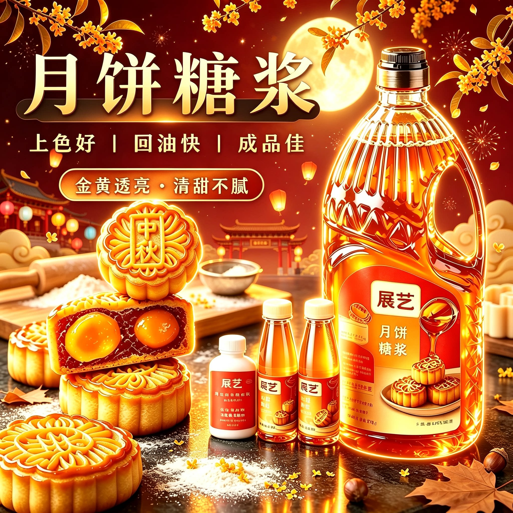 展艺月饼转化糖浆枧水套餐做广式其它原料