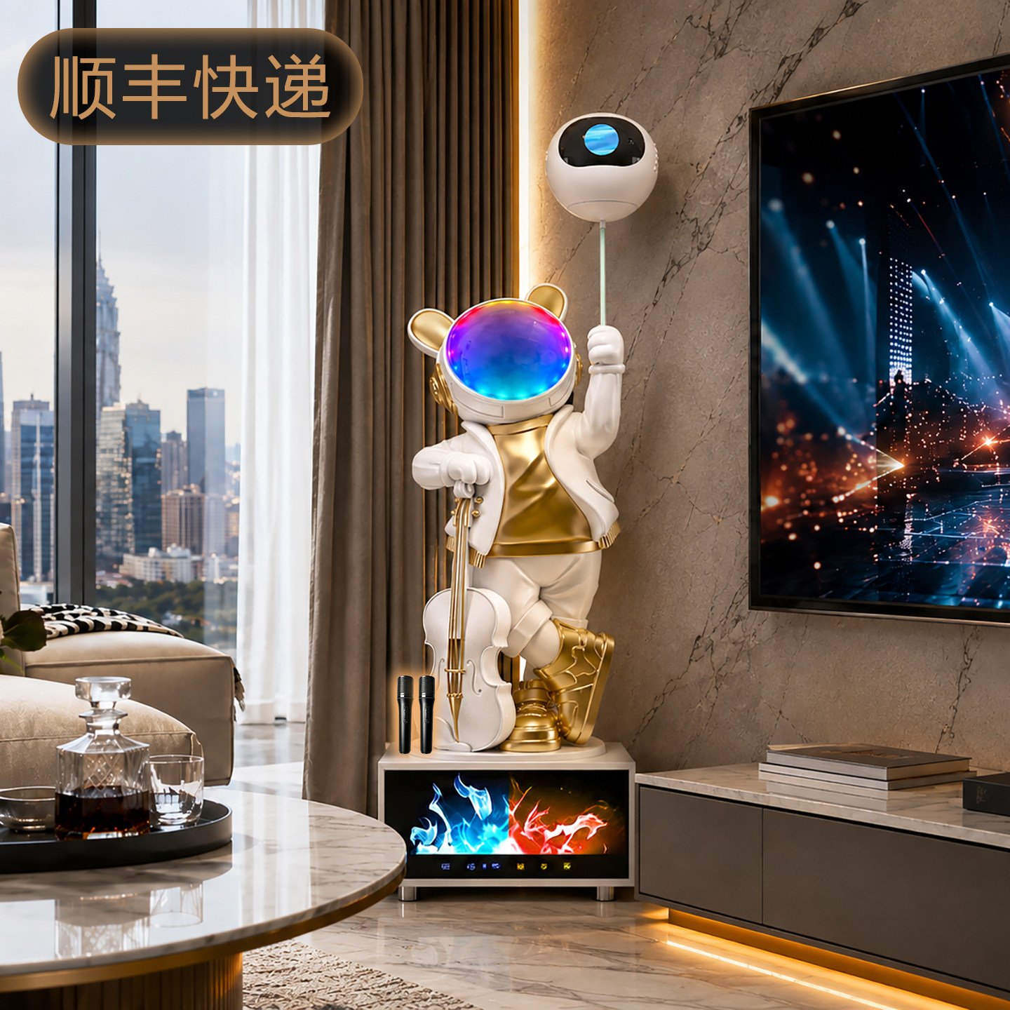 小爱宇航员太空人大落地摆件沙发边电视柜旁乔迁礼物客厅轻奢装饰