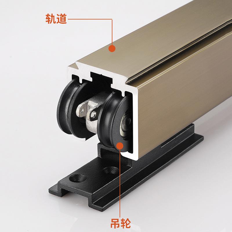 推拉门吊轨滑轮重型双向缓冲实木门轨道吊轮阻尼厨房门移门吊滑轮