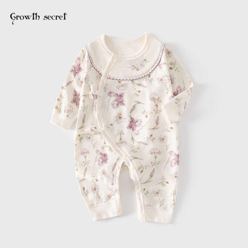 新生婴儿连体衣女宝宝蝴蝶衣哈衣纯棉初生儿和尚服爬服春秋衣服