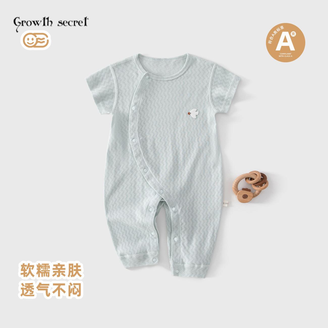婴幼儿夏季薄款纯棉衣服男女宝宝夏款连体衣睡衣女童短袖爬服哈衣