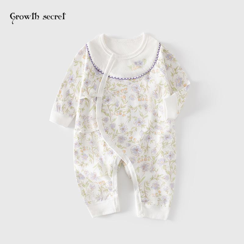 新生婴儿连体衣女宝宝蝴蝶衣哈衣纯棉初生儿和尚服爬服春秋衣服