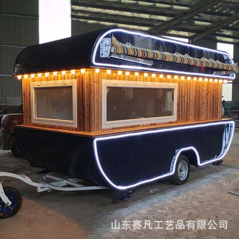 多功能移动餐车 夹馍煎饼电动早餐车地摊车 景区烤肠餐车造型餐车