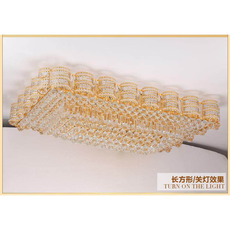 Led客厅灯吸顶灯传统水晶灯时尚卧室灯方形酒店餐厅灯具灯饰