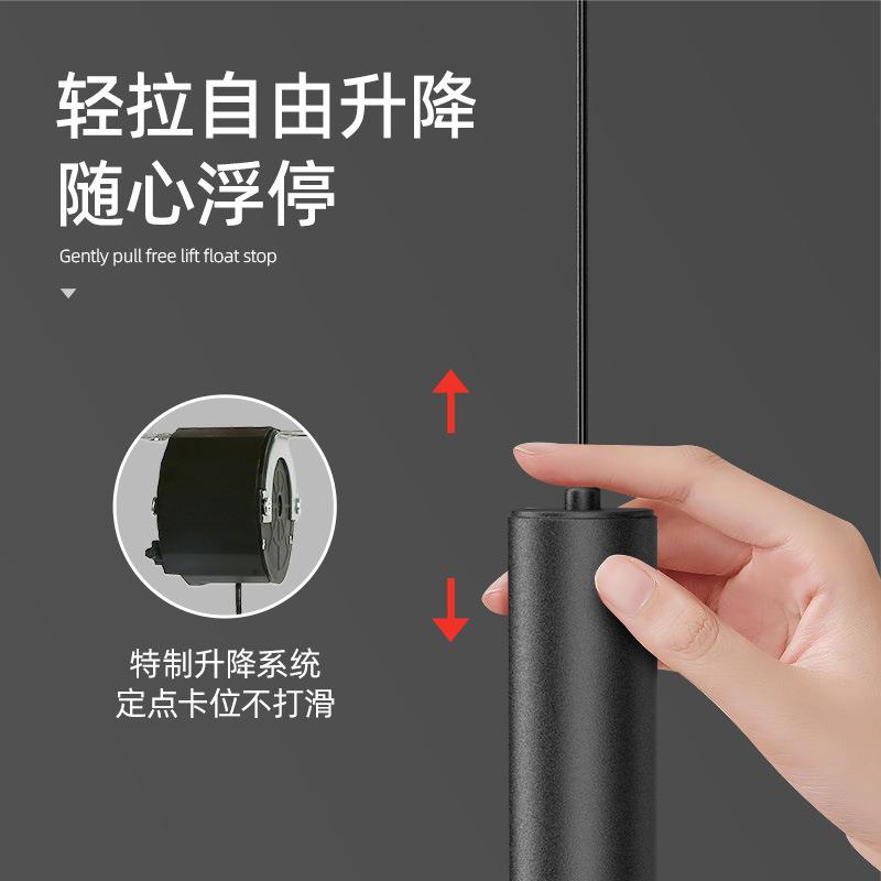 极简床头长筒直管吊灯卧室现代简约前台餐厅伸缩升降可调节吊线射图片