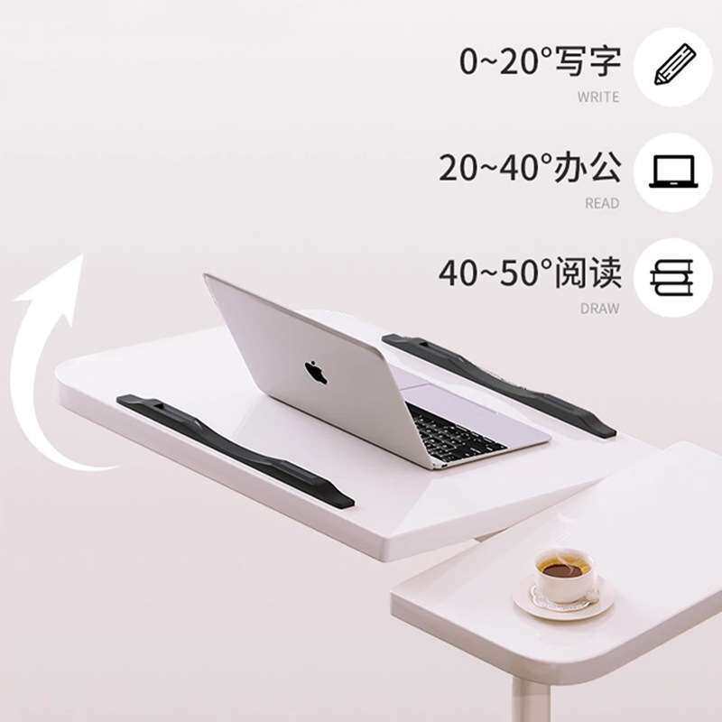 床边电脑桌可折叠升降懒人桌子移动桌家用书桌沙发边桌小桌子黑色