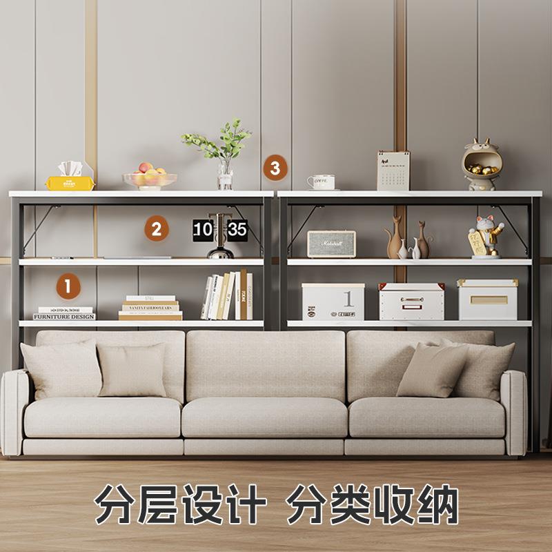轻奢沙发后置物架超窄夹缝柜床头不靠墙神器超薄长条木板花架简约