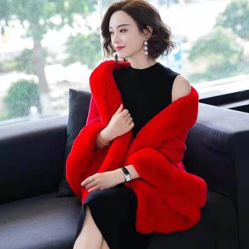 2026新款D018古圣娇披肩外套女秋冬加厚保暖舒适搭配旗袍婚庆