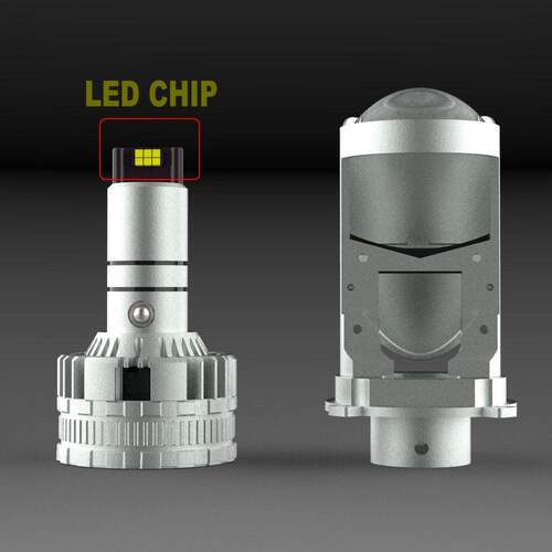 H4透镜150WLED白光远近光切割线透镜解码驱动min h4 lens bulb