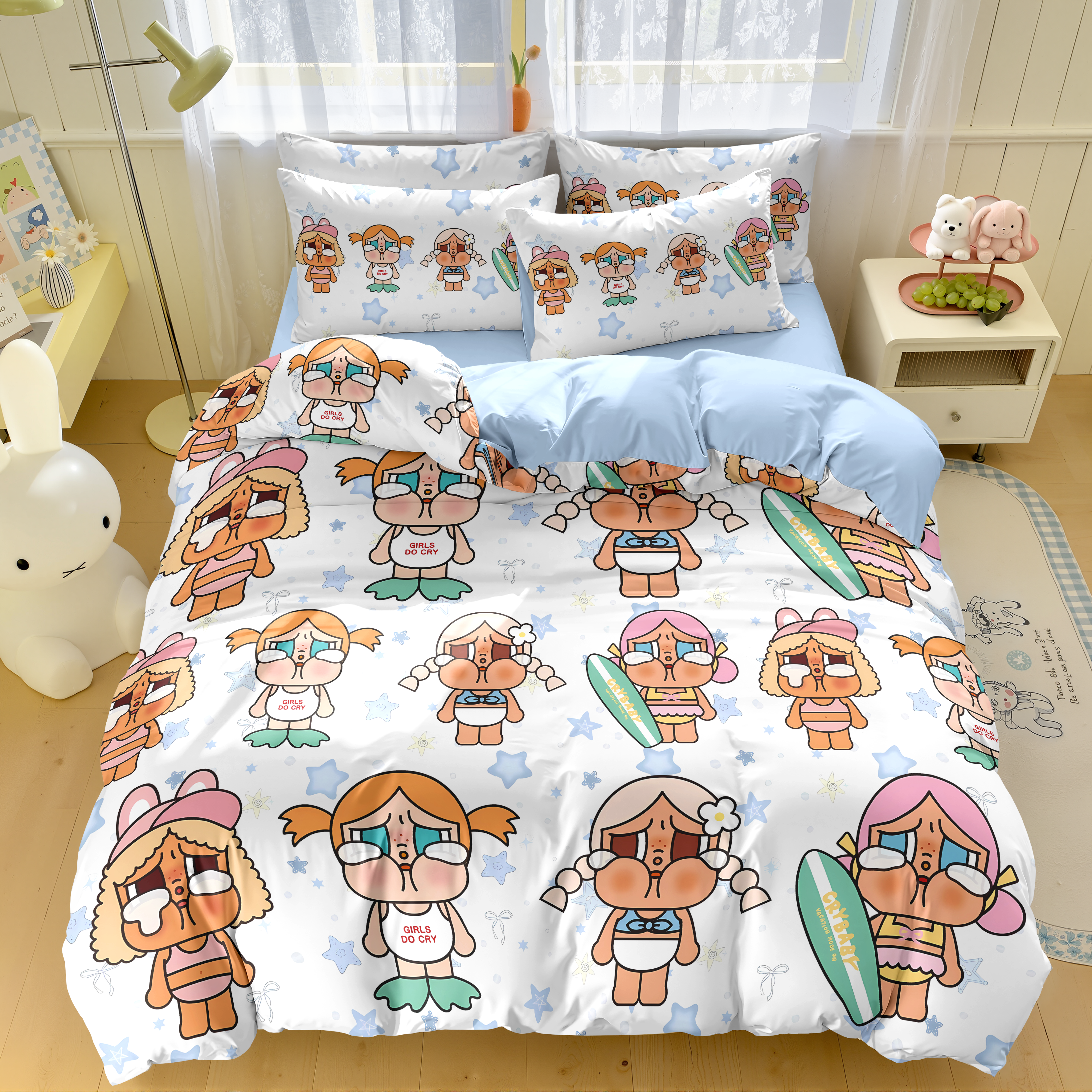 CRYBABY哭娃全棉卡通四件套