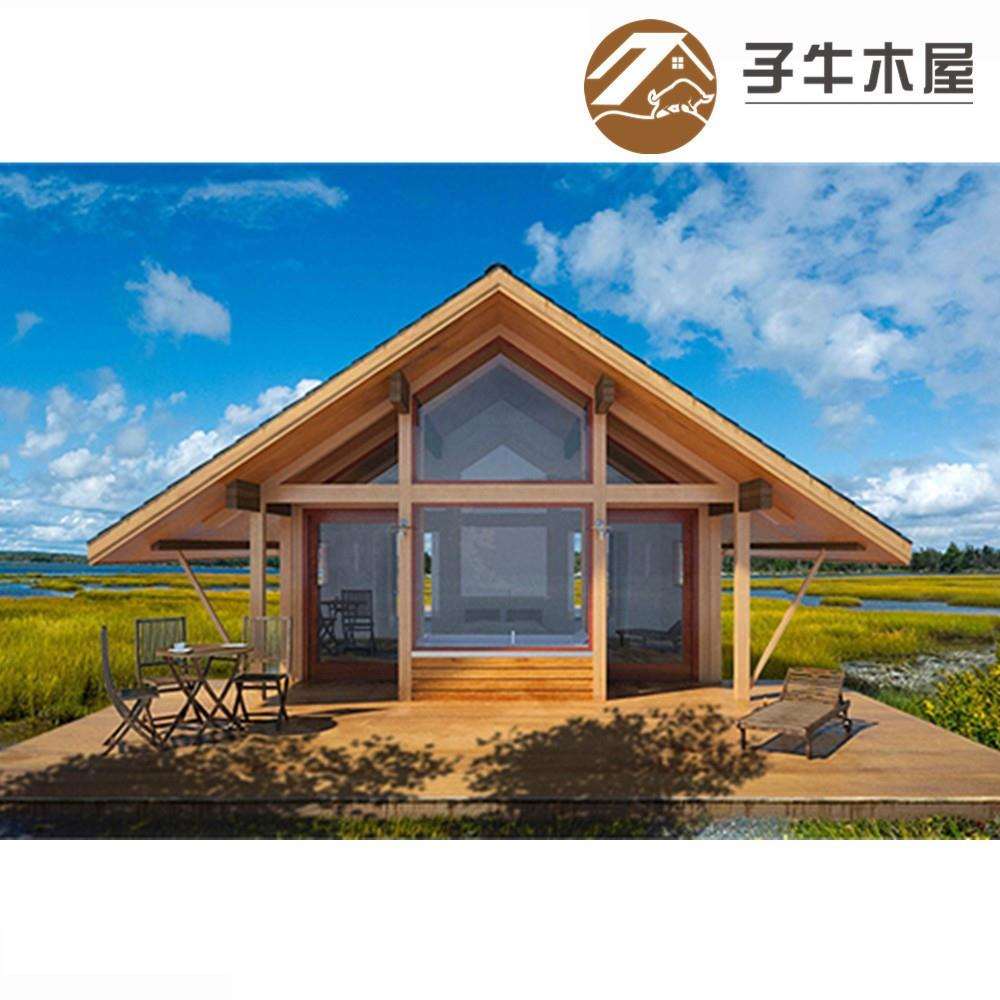 户外三角小木屋工具房简易房住人临时板房农庄木屋建造木房子别墅