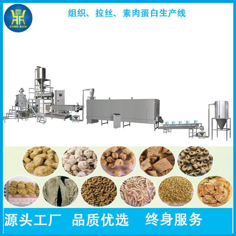 大豆组织蛋白挤压膨化机  花生蛋白素肉 拉丝蛋白设备