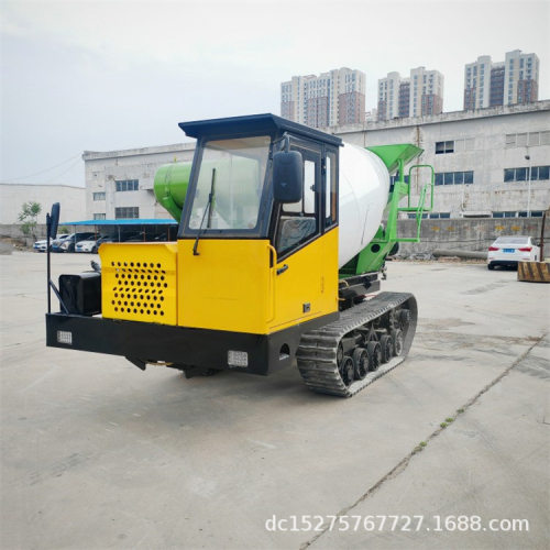 沟渠灌浆履带混凝土罐车 1-5方水泥搅拌罐车 现货供应