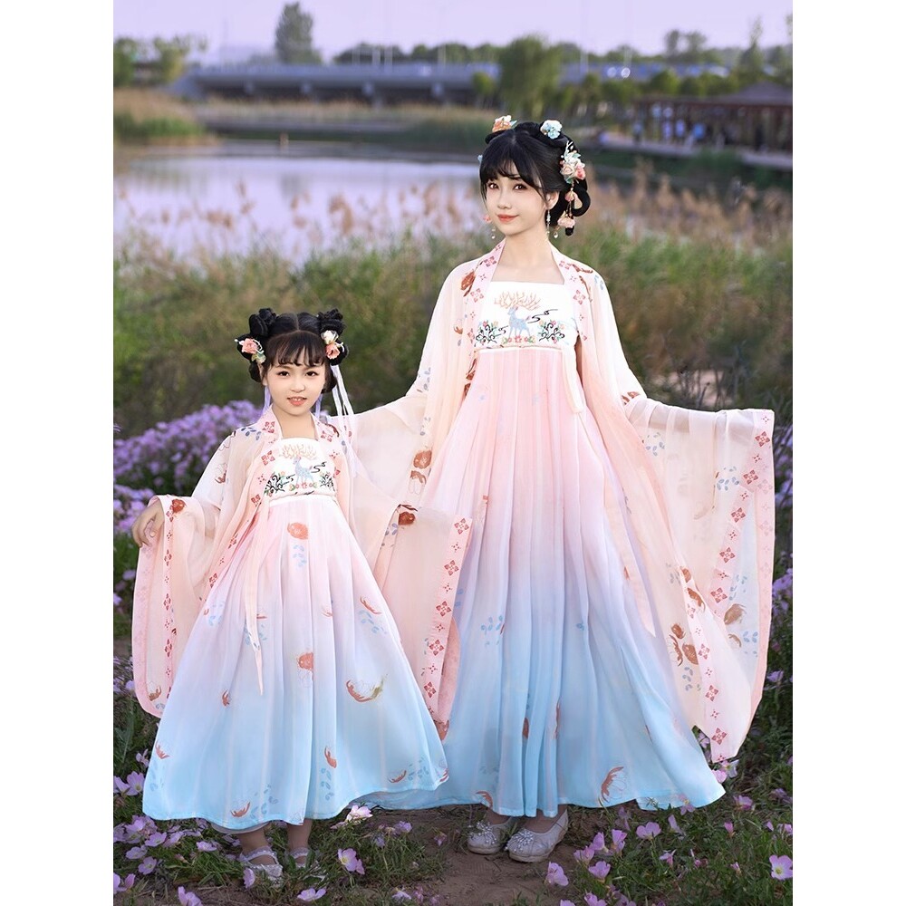 2026新款汉服女童连衣裙抹胸现代舞服装