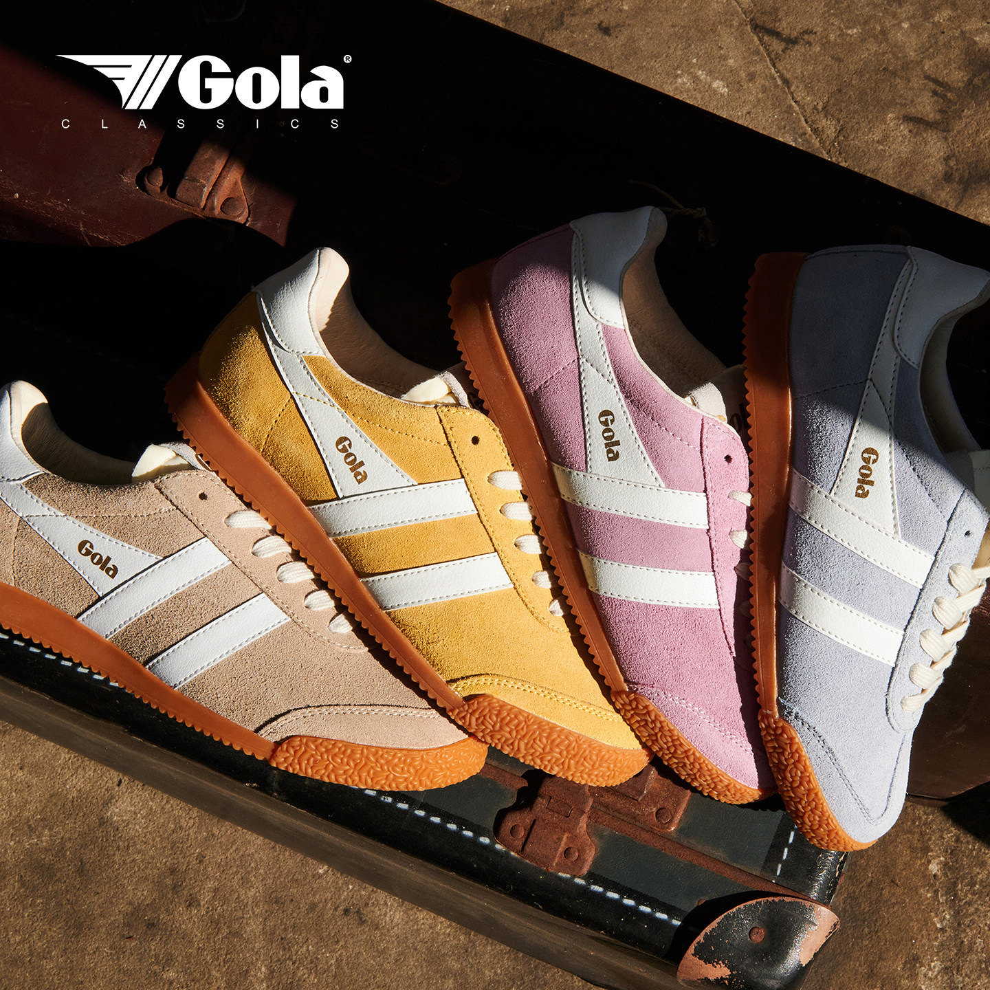 Gola Women's Elan 26春夏复古德训鞋轻便舒适系带运动休闲鞋女