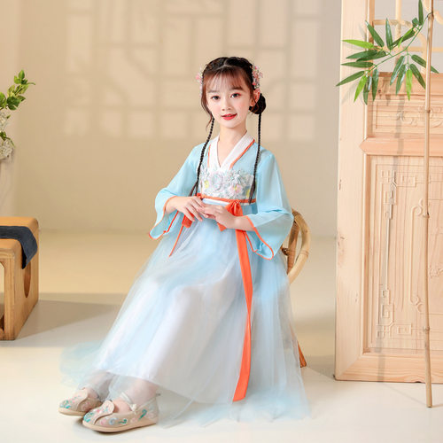 2026新款儿童汉服女童春秋中国古风连衣裙古装秋装超仙唐装