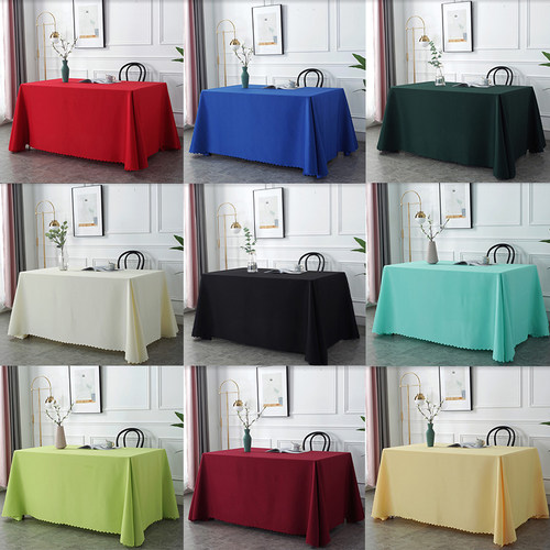 纯色加厚会议桌布布艺签到地推