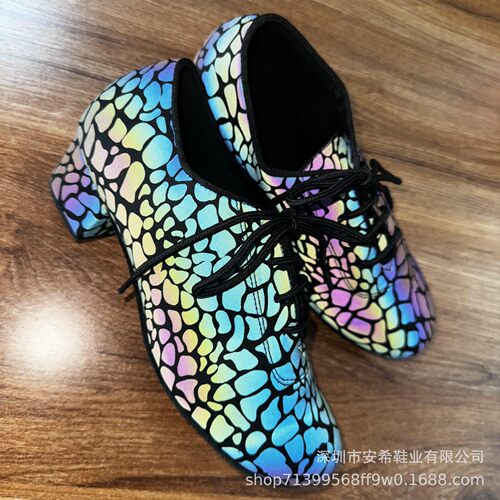2026新款夜光石头纹包头摩登舞鞋四季拉丁舞鞋女式专业教师比赛练