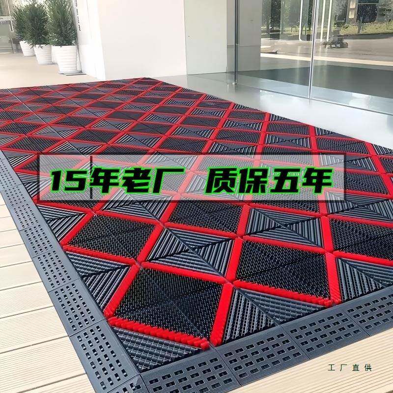 室外入户门垫拼接地垫商用防滑脚垫进门口除尘垫大厦台阶地毯防冻