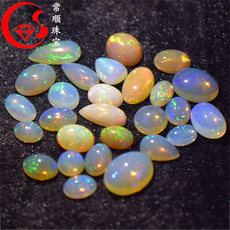天然澳宝Opal/蛋白石 欧珀裸石首饰镶嵌配石批发火彩炫丽丰富欧泊