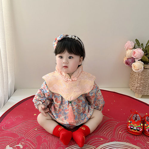 2026新款周岁礼服女宝宝唐装一岁抓周礼服洋气旗袍幼儿一周岁宴礼
