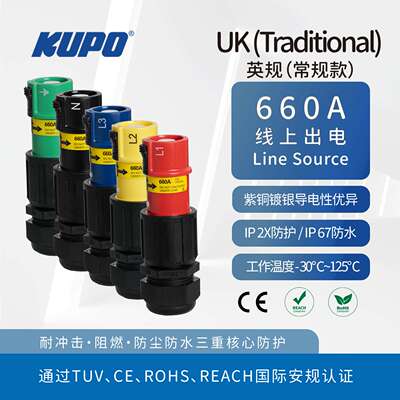 CE英规660A大功率工业快速连接器穿墙端子 通配 P3 ITT Powersafe