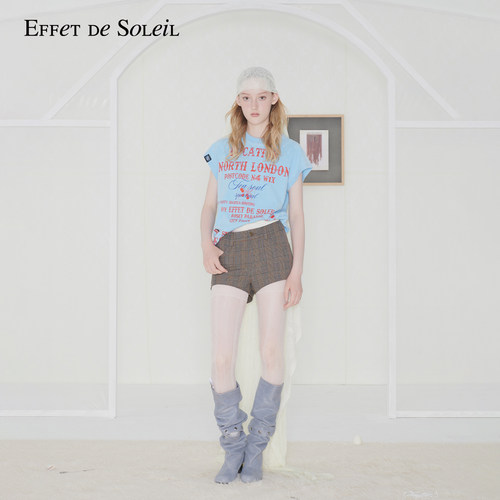 【明星同款】Effet de Soleil复古格纹短裤女Hearts2Hearts组合