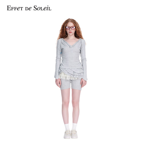 【明星同款】Effet de Soleil波点花园蛋糕裙裤修身短裤女