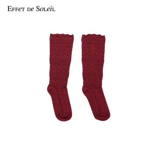 Effet de Soleil重工复古钩花堆堆袜女新品