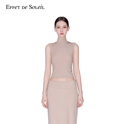Effet de Solei纯色高领背心修身短款上衣女装新品26秋