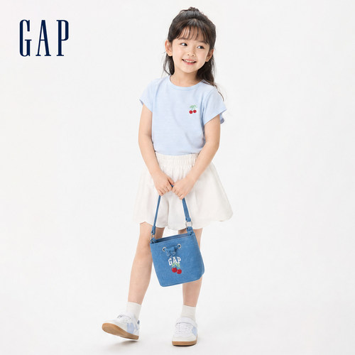 GAP都市时光刺绣牛仔小挎包