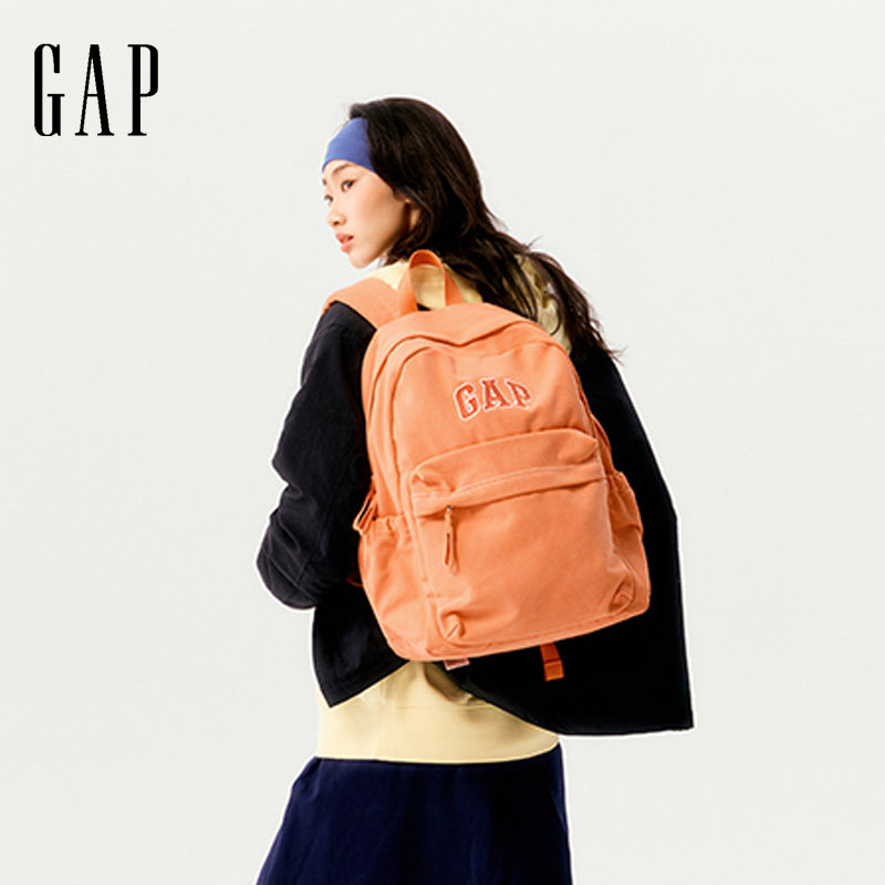 GAP旷野公路帆布背包夏季新款双肩包男女同款书包运动轻便休闲