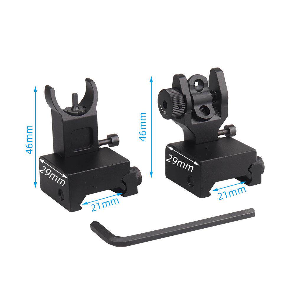 全金属前后准星 水弹机械瞄装饰品Front Rear Sight