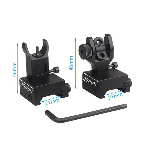 全金属前后准星 水弹机械瞄装饰品Front Rear Sight