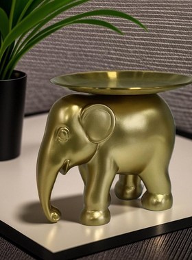 大象钥匙收纳玄关摆件房间改造小物件桌面酒柜装饰品乔.迁新居礼