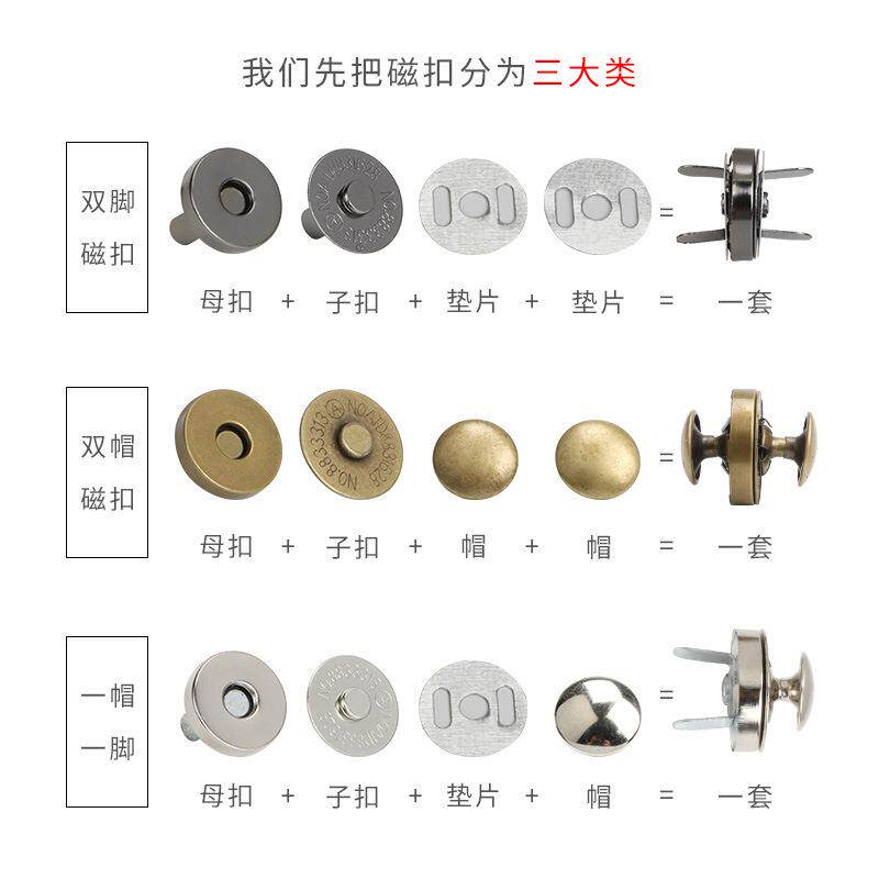 利百加辅料厂家供应磁扣安装工具打扣机磁铁纽扣套装吸铁按扣模具