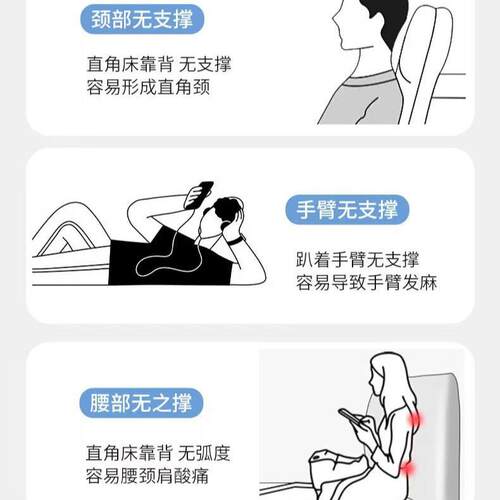 慢回弹记忆棉趴睡枕可拆洗枕套多功能护颈倚靠躺玩手机枕直播爆款