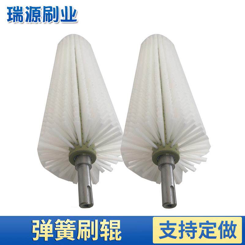 厂家供应工业硬毛刷辊 螺旋除尘耐磨丝刷辊 尼龙丝钢丝毛刷辊