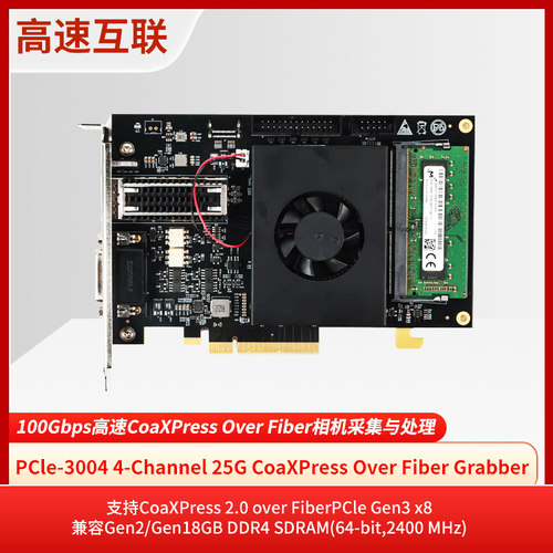 PCIe-30044路25G光纤CXP采集卡
