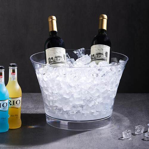 塑料冰桶大啤酒桶10L大号圆形塑料冰桶透明12L塑料冰桶啤酒桶