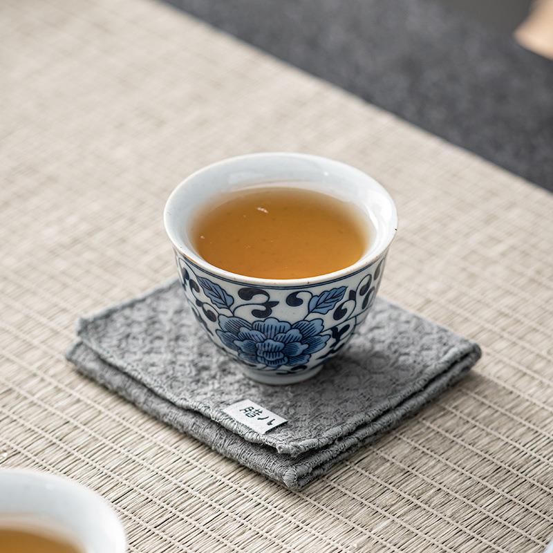 陶瓷品茗杯青花瓷茶杯品茗杯套装陶瓷功夫小茶杯单杯主人杯