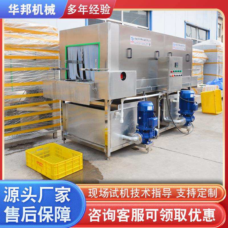 物料周转筐清洗机 鸡蛋筐餐具清洗设备 不锈钢高压水洗筐流水线