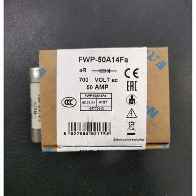 FWP-50A14F陶瓷管保险丝 700V 50A 14X51 巴斯曼BUSSMANN熔断器