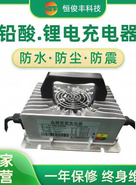 24V15A电动扫地车洗地机全密封防水智能充电器电摩充满自停充电机