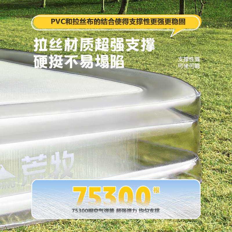 新户外露营弹丝云床席梦思充气床垫软垫拉丝床1.5米双人秋冬两用