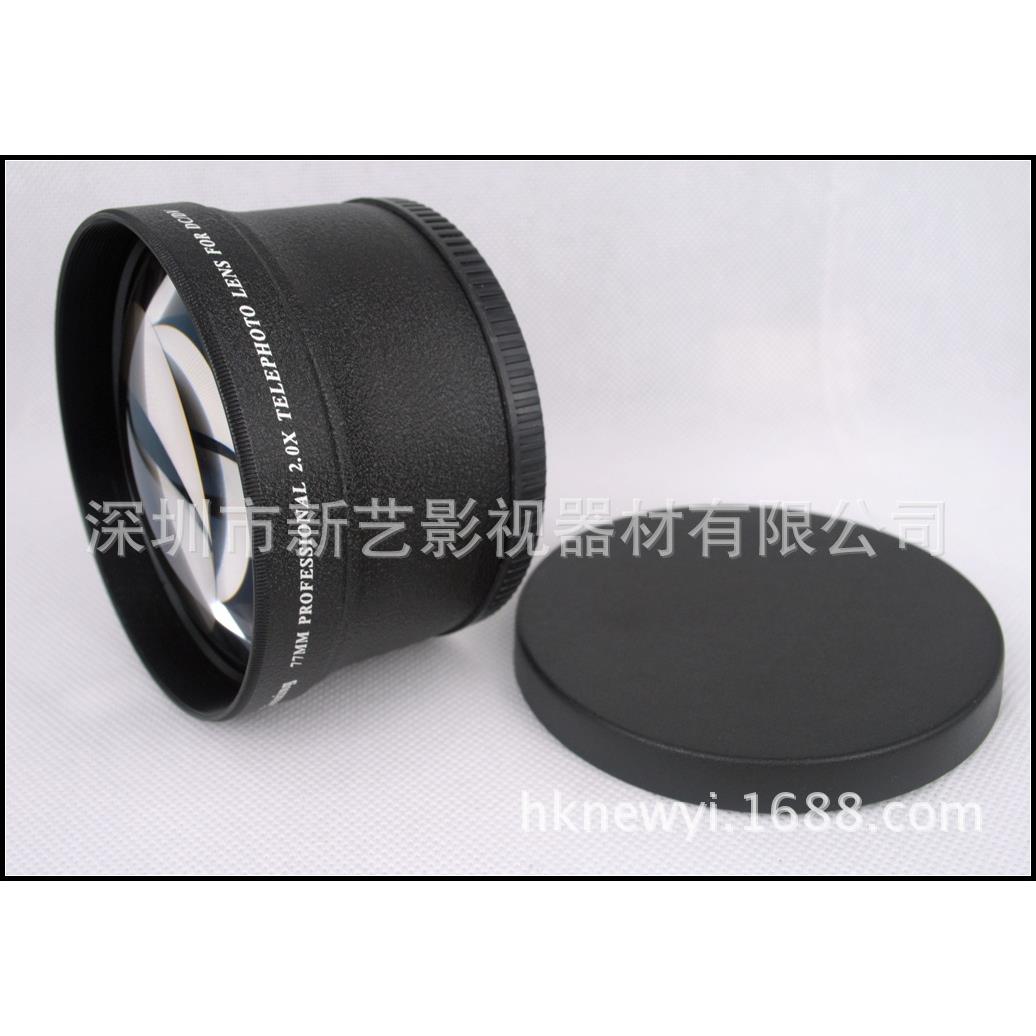新艺 77mm 2倍 增倍镜 增距镜 黑色 (UV82)