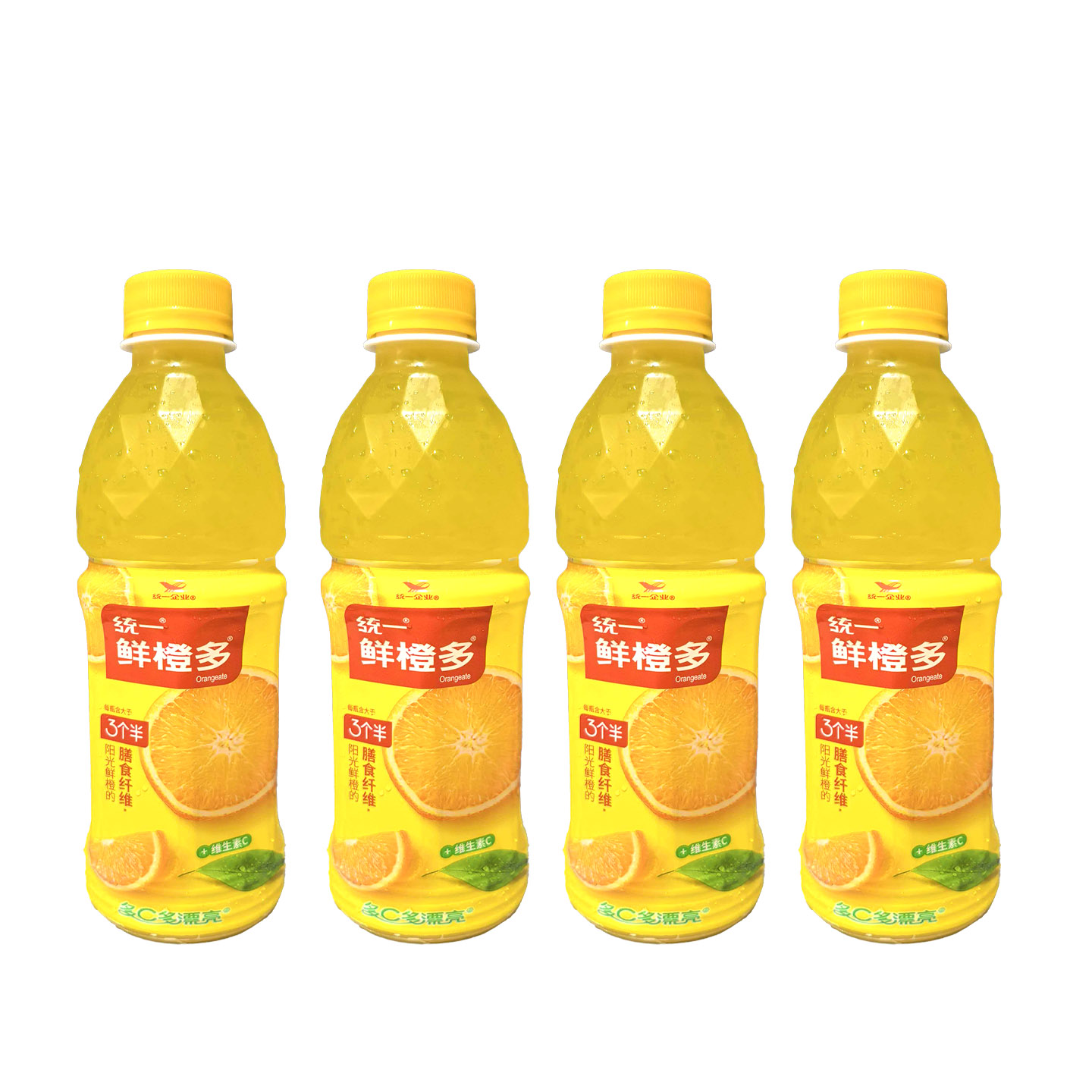 统一鲜橙多橙汁饮料450ml*4瓶茉莉香橙风味饮料图片