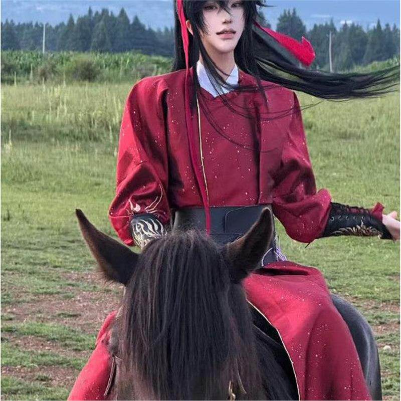魏无羡cos服骑射服唐装圆领袍老祖长款爆款蓝忘机魔道祖师