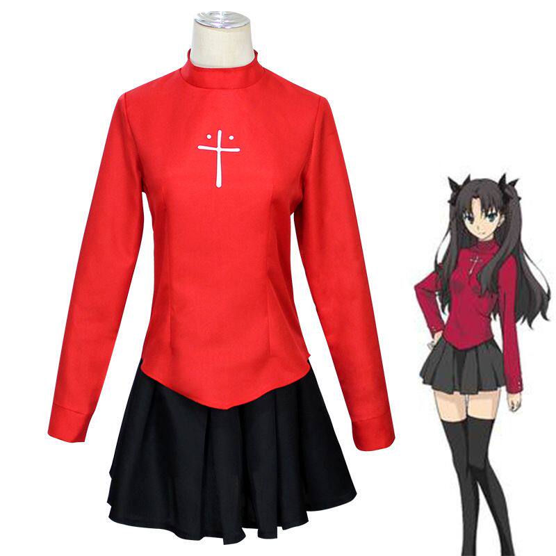 fatestaynight命运守护之夜远坂凛长袖千秋cos服学院cosplay套装