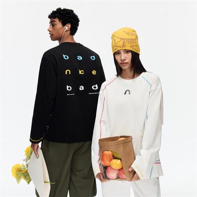 NICEBAD(原WORKSOUT)7A抗菌速干防螨凉感彩色不规则三针五线长袖